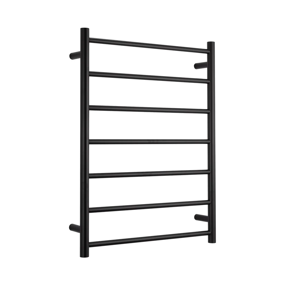 Radiant Round 7 Bar Heated Rail 600mmx800mm (Left Wiring) Matte Black BRTR01LEFT - Image 3